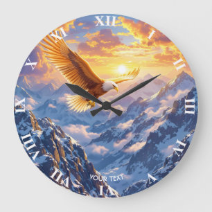 Grande Horloge Ronde Imaginaire Mignonne Eagle Mountains lever du solei