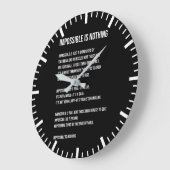 Grande Horloge Ronde Impossible N'Est Rien, Gym, Hustère, Succès, Grind (Angle)