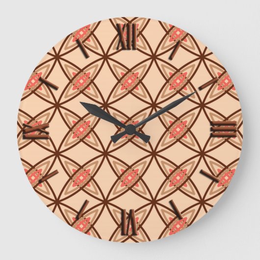 Grande Horloge Ronde Impression atomique moderne du milieu du siècle -  (Recto)