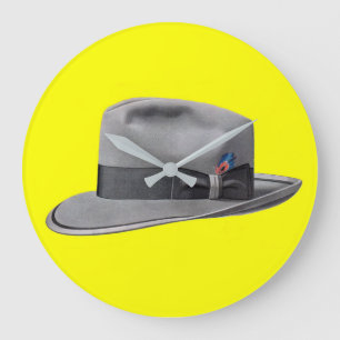 Grande Horloge Ronde Impression casquette masculine fedora des années 1