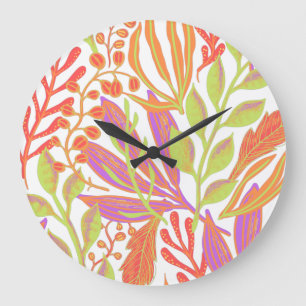 Grande Horloge Ronde Impression couleur vive