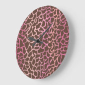 Grande Horloge Ronde Impression d'animal (Angle)