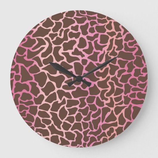 Grande Horloge Ronde Impression d'animal (Recto)