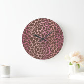 Grande Horloge Ronde Impression d'animal (Maison)