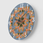 Grande Horloge Ronde Impression d'art Abstrait Giraffe (Angle)