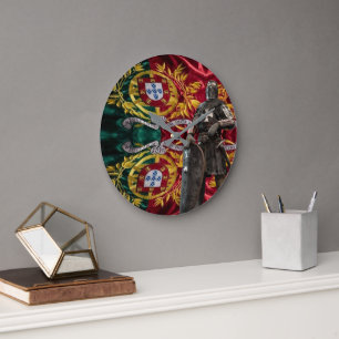 Grande Horloge Ronde Impression de toile étirée