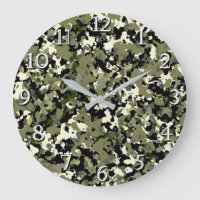 Impression du motif camouflage vert noir crème