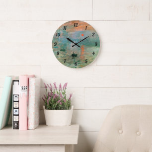 Grande Horloge Ronde Impression, lever de soleil par Claude Monet