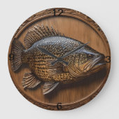Grande Horloge Ronde Impression textuelle 3D Australian Murray Cod, (Recto)