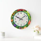 Grande Horloge Ronde Impressions florales (Maison)