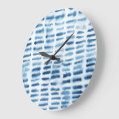 Grande Horloge Ronde Imprimer l'aquarelle Indigio (Angle)