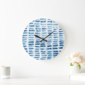 Grande Horloge Ronde Imprimer l'aquarelle Indigio (Maison)