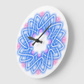 Grande Horloge Ronde Imprimés Kaleidoscope (Angle)