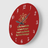 Grande Horloge Ronde Incantation de Gayatri (Angle)