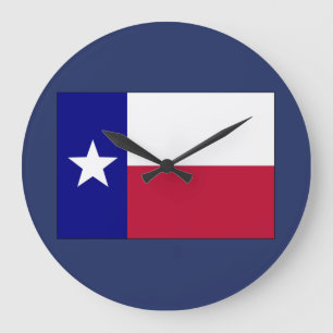 Grande Horloge Ronde Indicateur Texas Lone Star
