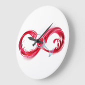 Grande Horloge Ronde Infinité avec vin rouge (Angle)