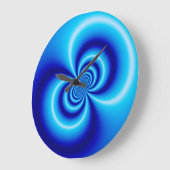Grande Horloge Ronde infinité bleue (Angle)