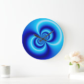 Grande Horloge Ronde infinité bleue (Maison)