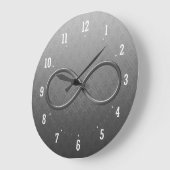 Grande Horloge Ronde Infinity Symbol Damask background Wall Clock (Angle)