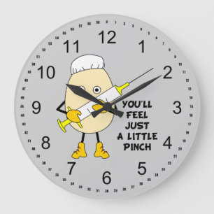 Grande Horloge Ronde Infirmière à petite pincée Egghead