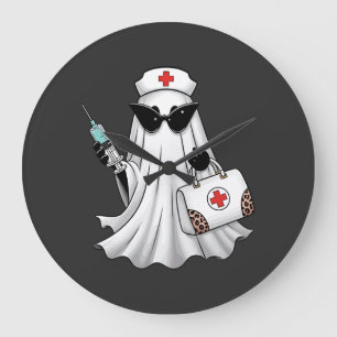 Grande Horloge Ronde Infirmière fantôme Halloween