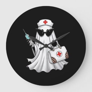 Grande Horloge Ronde Infirmière fantôme Halloween