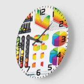 Grande Horloge Ronde Infographic Elements and Data Visualization (Angle)