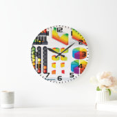 Grande Horloge Ronde Infographic Elements and Data Visualization (Maison)