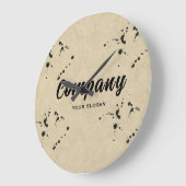 Grande Horloge Ronde Ink Drop Effect Company Name (Angle)
