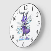 Grande Horloge Ronde Insecte Mignon (Angle)