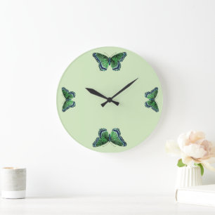 Grande Horloge Ronde Insects Green Butterfly Time Entomology