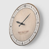 Grande Horloge Ronde Instrument - Chaîne - J'adore les banjo (Angle)