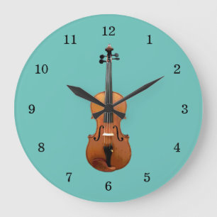 Grande Horloge Ronde Instrument musical Trendy Violin