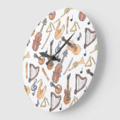 Grande Horloge Ronde Instruments de musique (Angle)
