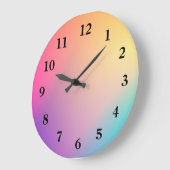 Grande Horloge Ronde Iridescent Neon Hot Pink  (Angle)