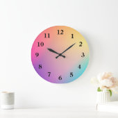 Grande Horloge Ronde Iridescent Neon Hot Pink  (Maison)