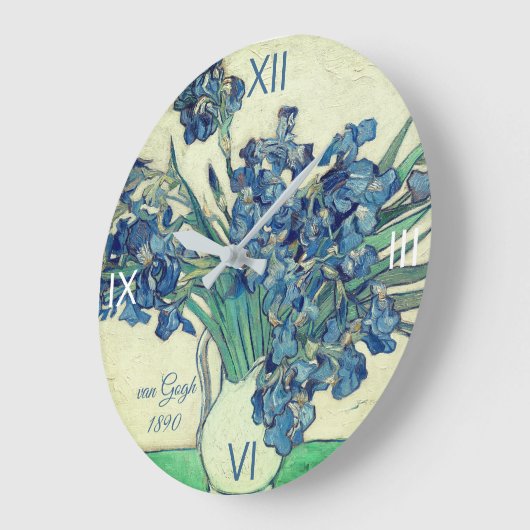 Grande Horloge Ronde Irises par van Gogh : (Angle)