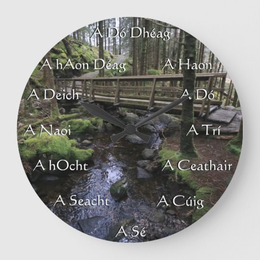 Grande Horloge Ronde Irish Numbered Clock with Irish Background (Recto)