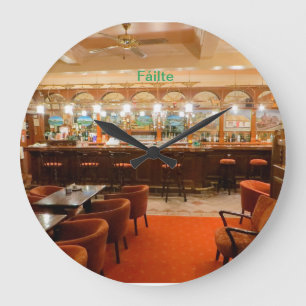 Grande Horloge Ronde Irish Pub Image for Round Wall Clock