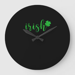Grande Horloge Ronde Irish St Patrick Day Hommes Saint-Patricks Sham