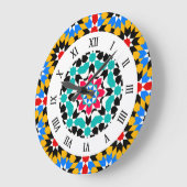 Grande Horloge Ronde Islamic geometric pattern Wall Clock (Angle)