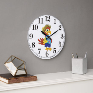 Grande Horloge Ronde Islandais Parrot Round Clock