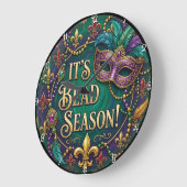 Grande Horloge Ronde It Is Bead Season Mardi Gras (Angle)