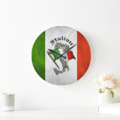 Grande Horloge Ronde Italian Flag (Maison)
