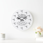 GRANDE HORLOGE RONDE IT'S ALWAYS MARTINI TIME SOMEWHERE WALL CLOCK (Maison)