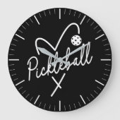 Grande Horloge Ronde It's Always Pickleball Time Round Wall Clock (Recto)