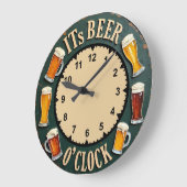Grande Horloge Ronde Its Beer O'clock Fun Pint Mug (Angle)
