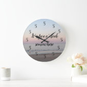 Grande Horloge Ronde It's Five O'clock Somewhere Sunset (Maison)