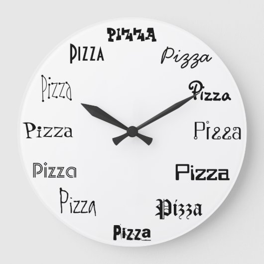 Grande Horloge Ronde It's Pizza Time (Recto)