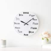 Grande Horloge Ronde It's Pizza Time (Maison)